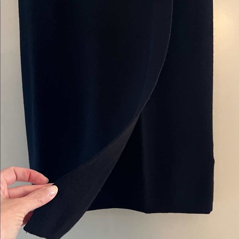 J.Crew | Merino wool sweater-knit wrap skirt | Black | Size XS - Picture 5 of 12